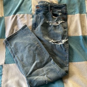 American Eagle Distressed Mom Jeans